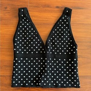 Zara polka dot crop top